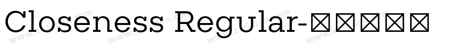 Closeness Regular字体转换